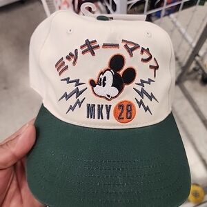 Neff Cream and Green Mickey Mouse Hat
